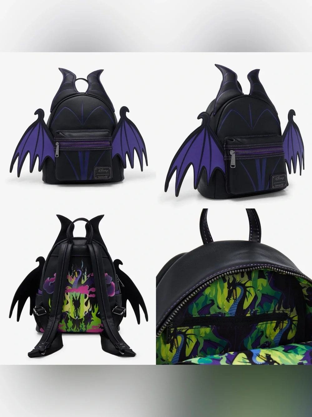 🖤PRICE FIRM🖤NWOT Loungefly Disney Sleeping Beauty Maleficent Figural Backpack